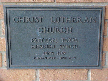 Christ Lutheran Church Pattison 1